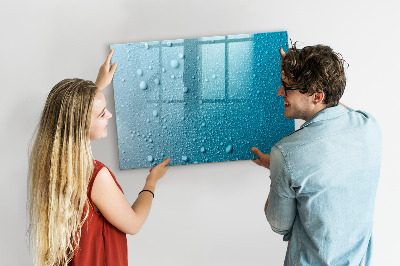 Tableau verre magnétique Gouttes d'eau
