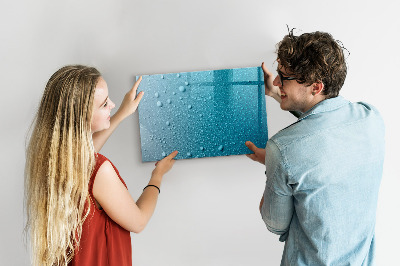 Tableau verre magnétique Gouttes d'eau