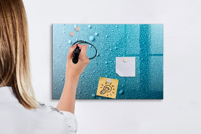 Tableau verre magnétique Gouttes d'eau