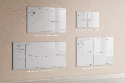 Tableau effaçable magnétique Plan hebdomadaire