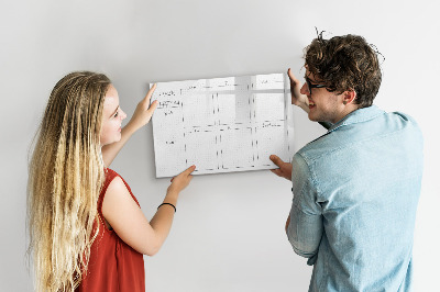 Tableau effaçable magnétique Plan hebdomadaire