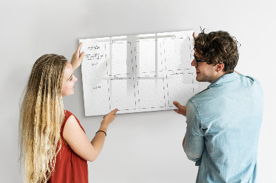Tableau effaçable magnétique Plan hebdomadaire