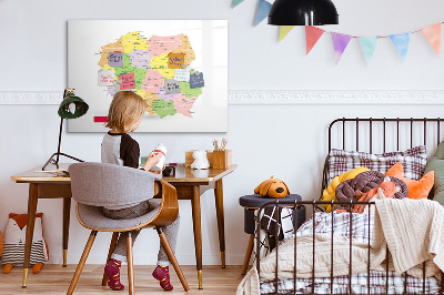 Tableau magnétique mural Carte de la Pologne