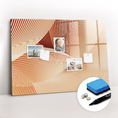 Tableau effaçable magnétique Motif abstrait de vagues