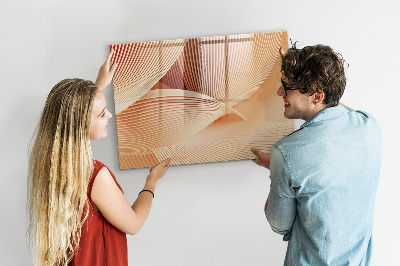 Tableau effaçable magnétique Motif abstrait de vagues