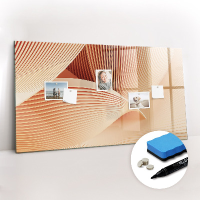 Tableau effaçable magnétique Motif abstrait de vagues