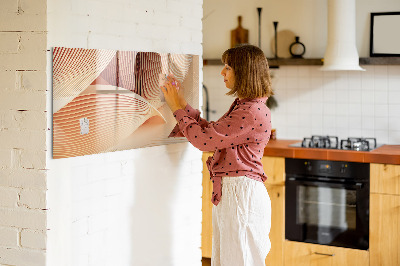 Tableau effaçable magnétique Motif abstrait de vagues