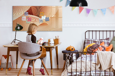 Tableau effaçable magnétique Motif abstrait de vagues