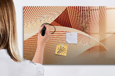 Tableau effaçable magnétique Motif abstrait de vagues