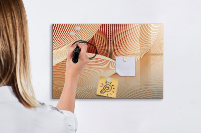 Tableau effaçable magnétique Motif abstrait de vagues