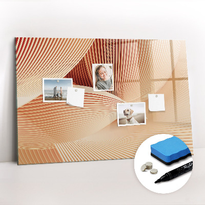 Tableau effaçable magnétique Motif abstrait de vagues