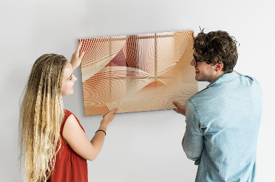 Tableau effaçable magnétique Motif abstrait de vagues