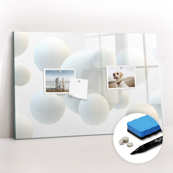 Tableau verre magnétique Boules d'abstraction