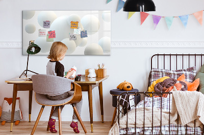 Tableau verre magnétique Boules d'abstraction