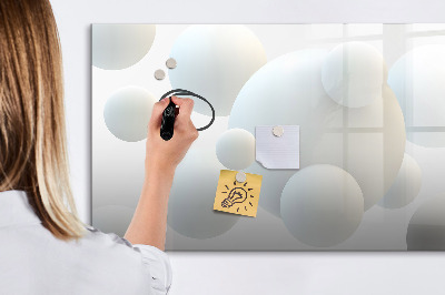 Tableau verre magnétique Boules d'abstraction