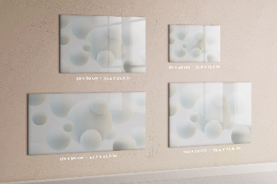 Tableau verre magnétique Boules d'abstraction