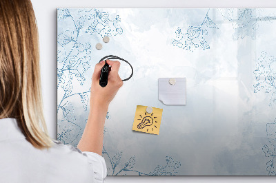 Tableau magnétique mural Croquis de plantes
