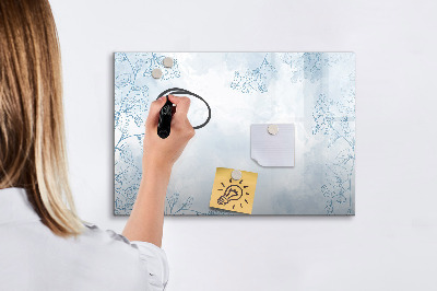 Tableau magnétique mural Croquis de plantes
