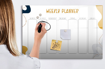 Tableau magnétique mural Agenda hebdomadaire