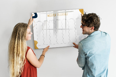 Tableau magnétique mural Agenda hebdomadaire