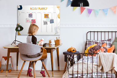 Tableau magnétique mural Agenda hebdomadaire