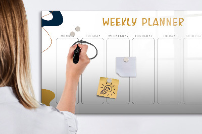 Tableau magnétique mural Agenda hebdomadaire