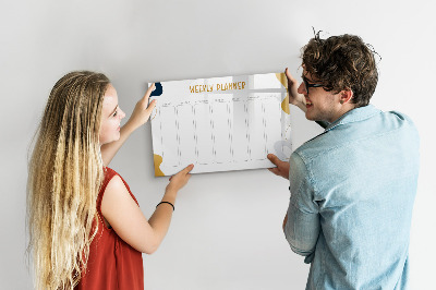 Tableau magnétique mural Agenda hebdomadaire