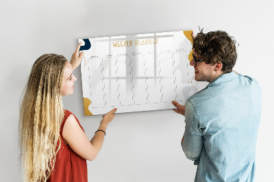 Tableau magnétique mural Agenda hebdomadaire
