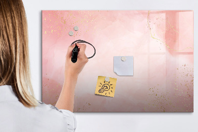 Tableau effaçable magnétique marbre rose