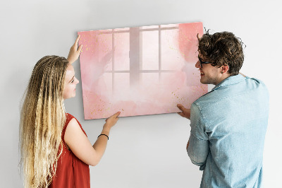 Tableau effaçable magnétique marbre rose