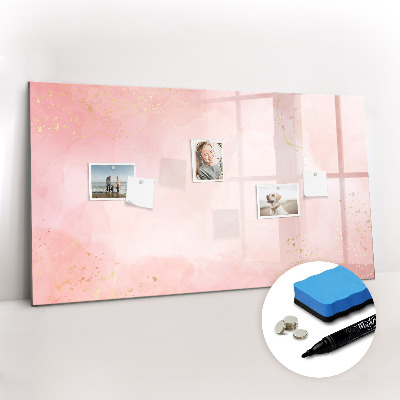 Tableau effaçable magnétique marbre rose