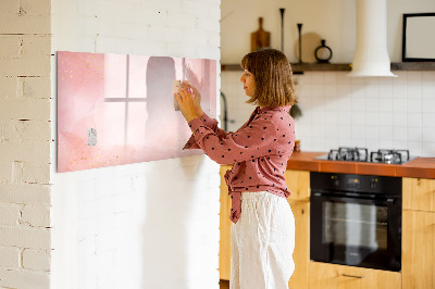 Tableau effaçable magnétique marbre rose