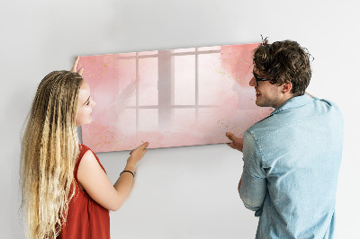 Tableau effaçable magnétique marbre rose