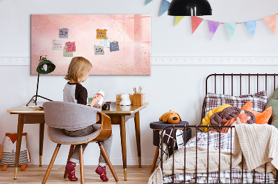 Tableau effaçable magnétique marbre rose