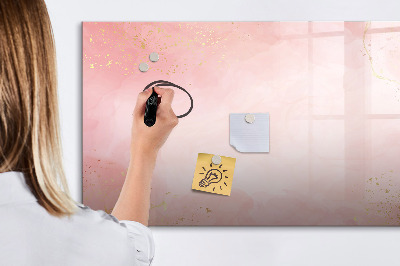 Tableau effaçable magnétique marbre rose