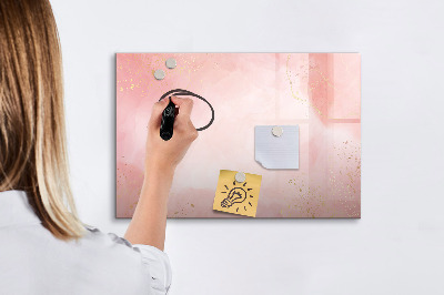 Tableau effaçable magnétique marbre rose