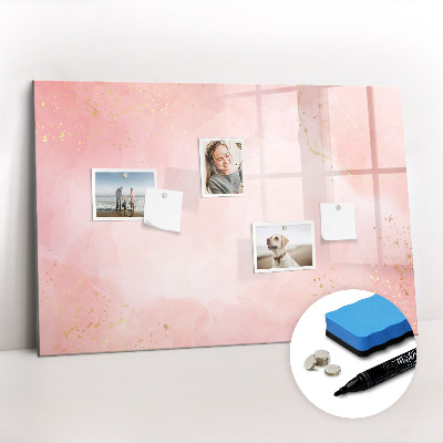 Tableau effaçable magnétique marbre rose