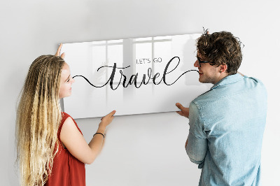 Tableau effaçable magnétique L'inscription voyage