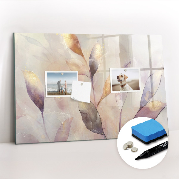 Tableau magnétique mural Plantes à l'aquarelle