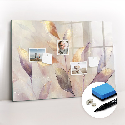 Tableau magnétique mural Plantes à l'aquarelle