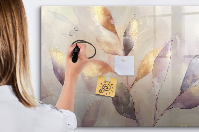 Tableau magnétique mural Plantes à l'aquarelle