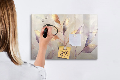 Tableau magnétique mural Plantes à l'aquarelle