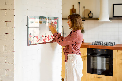 Tableau effaçable magnétique Agenda hebdomadaire pour enfants