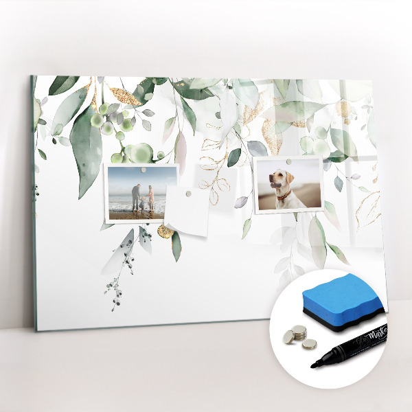 Tableau effaçable magnétique Feuilles nature plantes