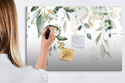 Tableau effaçable magnétique Feuilles nature plantes