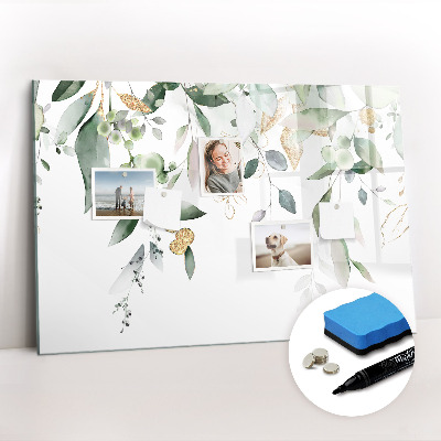 Tableau effaçable magnétique Feuilles nature plantes