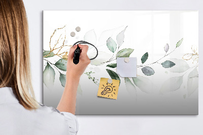 Tableau effaçable magnétique Feuilles abstraites