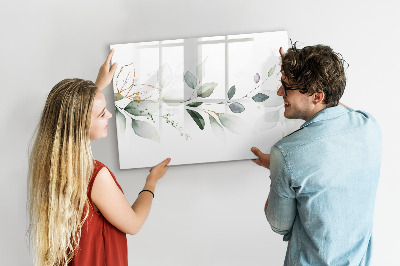 Tableau effaçable magnétique Feuilles abstraites