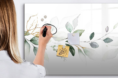 Tableau effaçable magnétique Feuilles abstraites