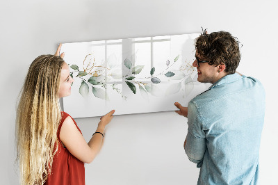 Tableau effaçable magnétique Feuilles abstraites